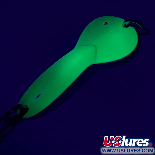  Acme Dazzler #2 UV, 1/4oz Yellow / Green / Nickel fishing spoon #6776