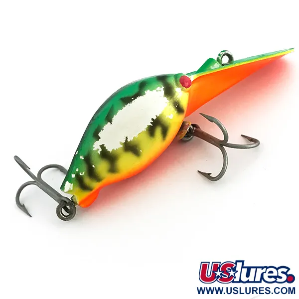 Vintage   Luhr Jensen Hot Shot Rattle SE, 1/2oz Fire Tiger fishing lure #6789