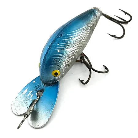 Vintage  Bill Norman Quarterback Shallow , 1/4oz Light Blue Metallic fishing lure #6790