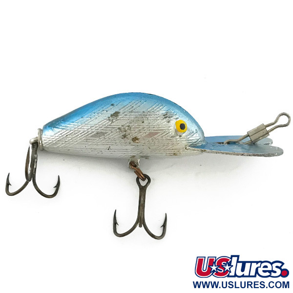 Vintage Norman, 1/3oz Silver / Light Blue / Red lip fishing lure