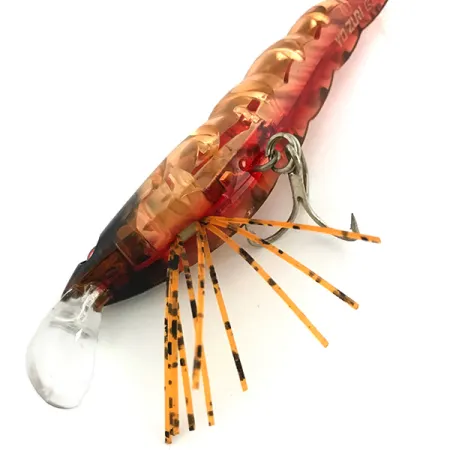 Vintage Yo-Zuri/Duel Yo-Zuri Crystal 3D Shrimp, 2/5oz Holographic Olive fishing lure #6791