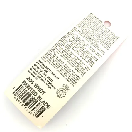 Yakima Bait Worden’s Original Rooster Tail Painted Blade, 1/16oz White spinning lure #6792