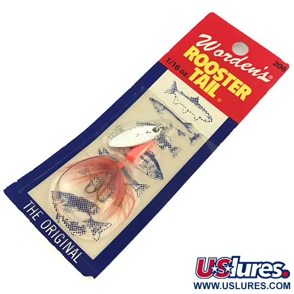  Yakima Bait Worden’s Original Rooster Tail, 1/16oz Gold / Orange spinning lure #6793