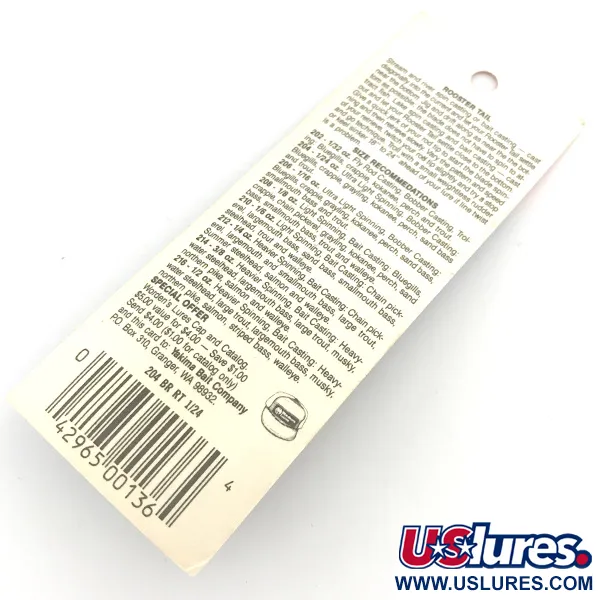  Yakima Bait Worden’s Original Rooster Tail, 3/64oz Gold spinning lure #6796