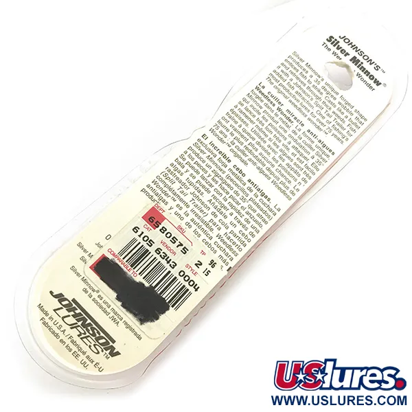   Weedless Johnson Silver Minnow, 1/2oz Silver / Silver Plated fishing spoon #6797