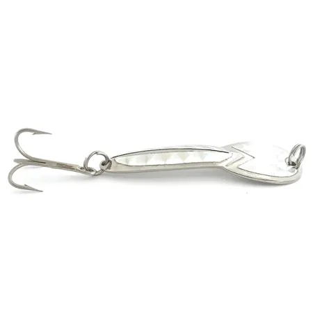 Vintage Glen Evans Loco 3, 3/5oz Nickel / Hologram fishing spoon #6800