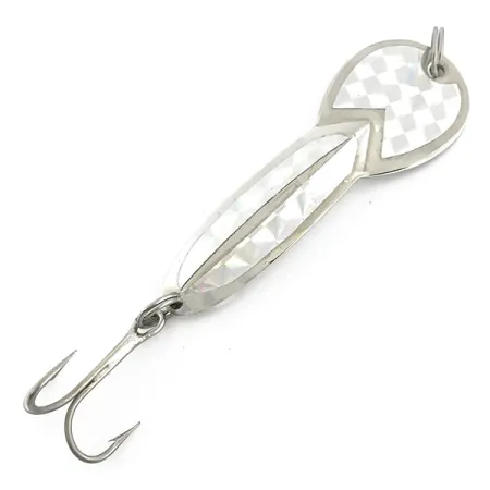 Vintage Glen Evans Loco 3, 3/5oz Nickel / Hologram fishing spoon #6800