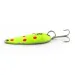Vintage  Eppinger Dardevle Spinnie UV, 1/3oz Fluorescent Green / Nickel fishing spoon #6803