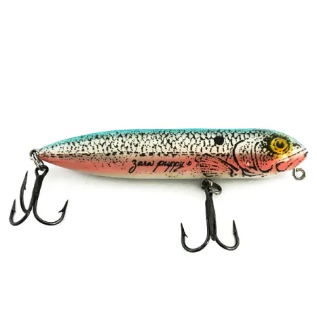 Vintage Heddon Zara Puppy, 1/4oz Rainbow Trout fishing lure #6806