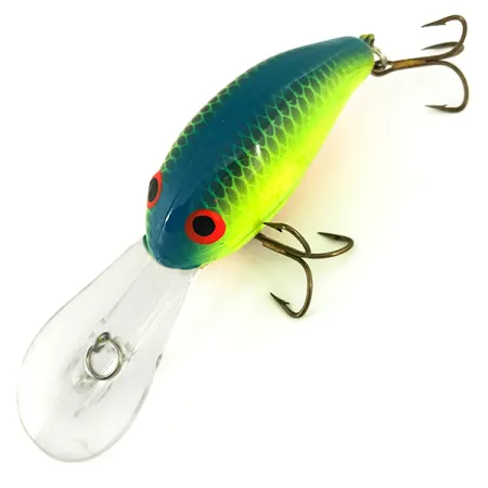 Vintage Bandit 300, 3/8oz Chartreuse Blue Back fishing lure #6813