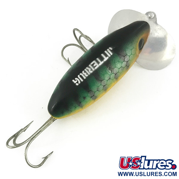 Vintage   Fred Arbogast Jitterbug , 1/2oz Perch fishing lure #6816