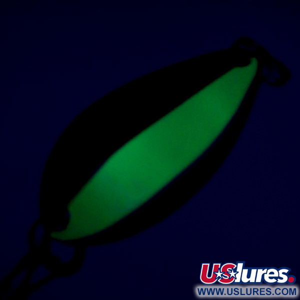 Vintage   Acme Little Cleo UV, 1/8oz Nickel / Green fishing spoon #6819