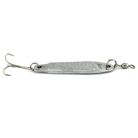 Vintage Bass Pro Shops 3 Baits Jig Lure, 1oz Hammered Nickel fishing spoon #6823