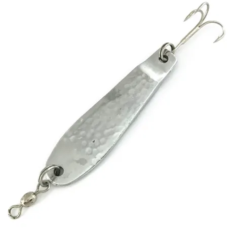 Vintage Bass Pro Shops 3 Baits Jig Lure, 1oz Hammered Nickel fishing spoon #6823