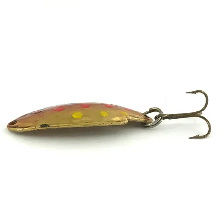 Vintage Thomas Buoyant, 3/16oz Hammered Golden Rainbow Trout fishing spoon #6824