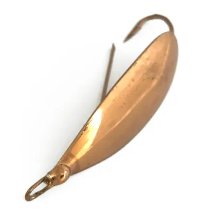 Vintage Weedless Johnson Silver Minnow, 3/16oz Copper fishing spoon #6825