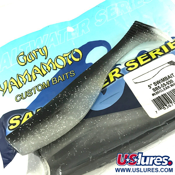  Gary Yamamoto Yamamoto Saltwater series soft bait 3 pcs,  Black w / Hologram Belly fishing #6830