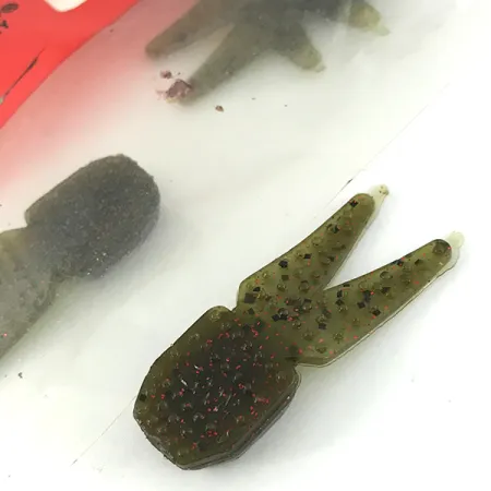 Zoom Tiny Salty Chunk soft bait 5pcs, Green Pumpkin Red fishing #6831