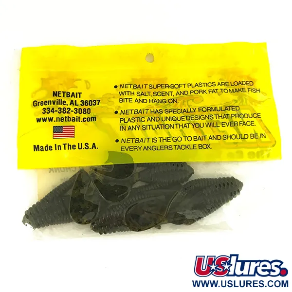 NetBait Netbait Kickin B Chunk 4 pcs, Green Pumpkin fishing #6836