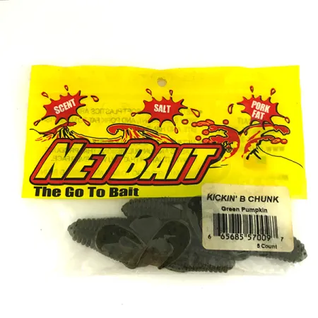 NetBait Netbait Kickin B Chunk 4 pcs, Green Pumpkin fishing #6836