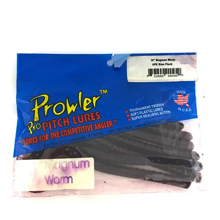 Other Prowler Magnum Worm soft bait 8pcs, Blue Fleck fishing #6837