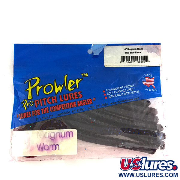   Prowler Magnum Worm soft bait 8pcs,  Blue Fleck fishing #6837