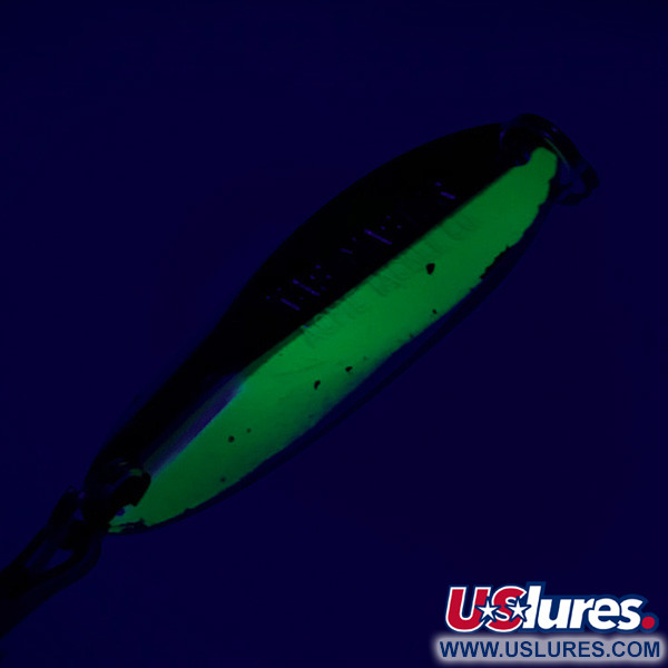 Vintage  Acme Kastmaster , 3/8oz Nickel / Green fishing spoon #6839