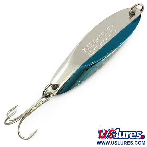 Vintage  Acme Kastmaster , 3/4oz Nickel / Blue fishing spoon #6844