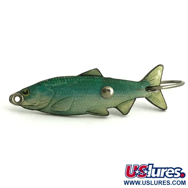 Vintage  Renosky Lures Weedless Renosky Laser Weedless Spoon, 2/5oz Light Blue / Nickel fishing spoon #6852