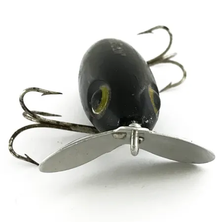 Vintage Fred Arbogast Jitterbug, 1/2oz Black fishing lure #6857