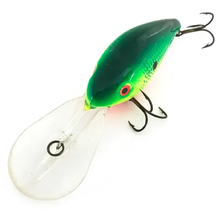 Vintage Mann's Bait  Mann's Depth Plus Ol' Homer, Yellow / Green fishing lure #6862