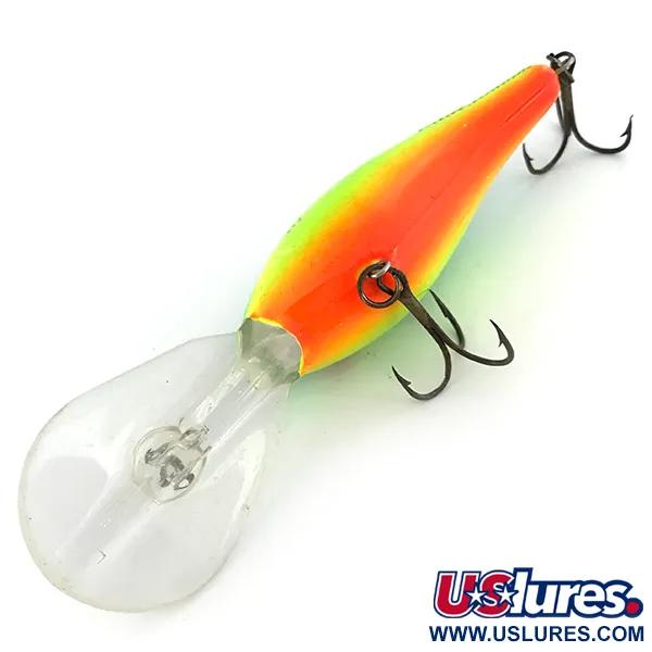 Vintage  Mann's Bait  Mann's Depth Plus Ol' Homer,  Yellow / Green fishing lure #6862