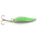 Vintage  Seneca Little Cleo (Hula Girl) Glow, 2/3oz White / Green / Nickel fishing spoon #6868