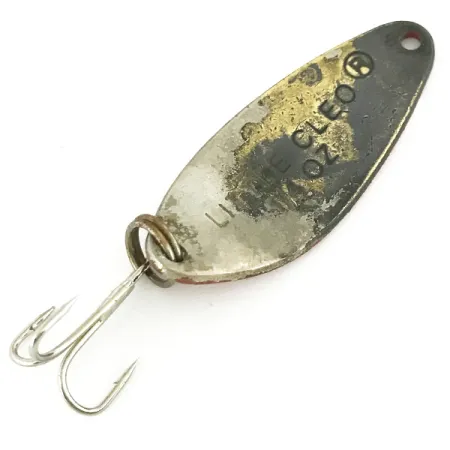 Vintage Acme Little Cleo, 1/4oz Red / White / Nickel fishing spoon #6873