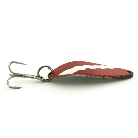 Vintage Acme Little Cleo, 1/4oz Red / White / Nickel fishing spoon #6873