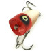 Vintage   Heddon Chugger JR, 1/3oz Red / White fishing lure #6882