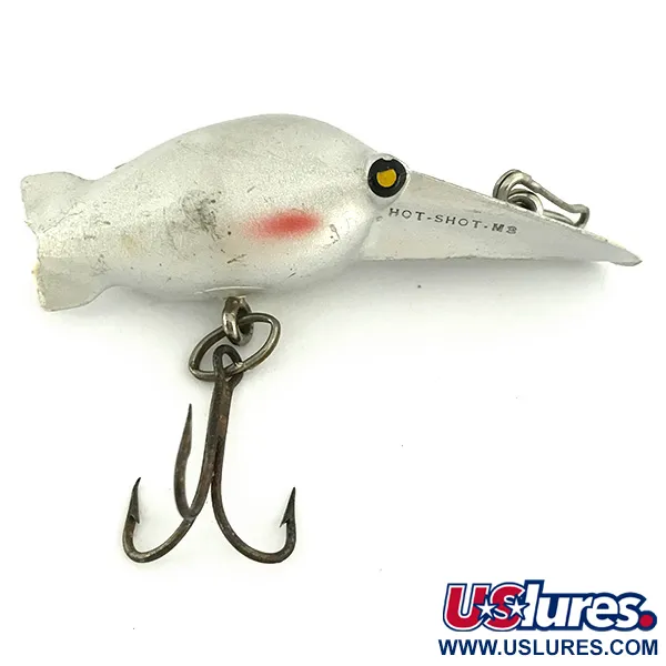 Vintage   Luhr Jensen Hot Shot 3, 3/16oz Silver fishing lure #6884