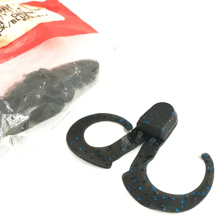 Zoom Swimmin' Chunk soft bait 6pcs, Black / Blue fishing #6891
