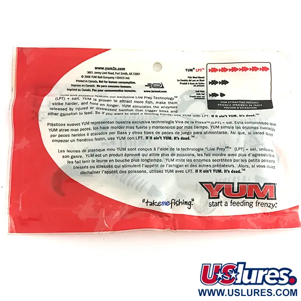 YUM soft bait 8pcs, Green Pumpkin fishing #6893