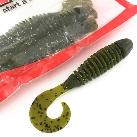YUM soft bait 8pcs, Green Pumpkin fishing #6893