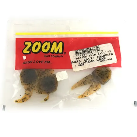 Zoom Small Salty Chunk soft bait 3 pcs, Alabama Craw fishing #6894