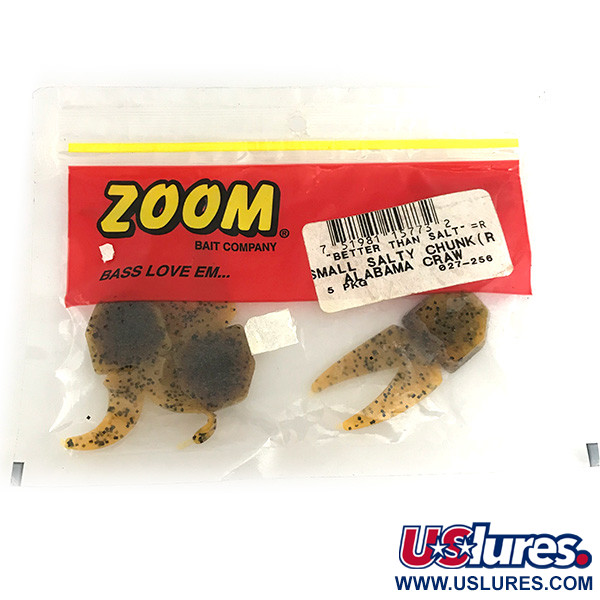 Zoom Small Salty Chunk soft bait 3 pcs, Alabama Craw fishing #6894