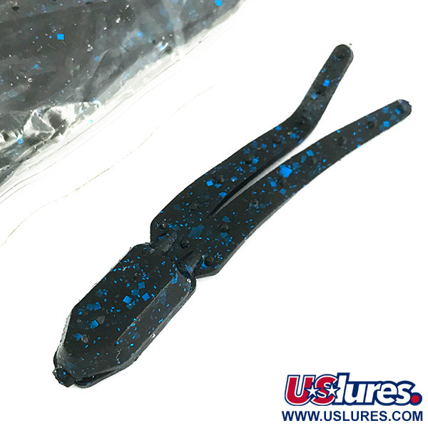   Zoom Skinny Chunk soft bait 18pcs,  Black / Blue Glitter fishing #6895