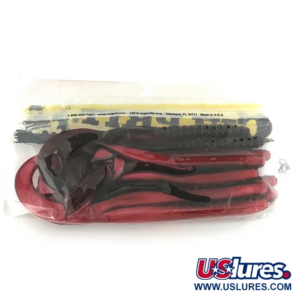   Culprit Original Worm soft bait 10pcs,  Red Shad fishing #6897