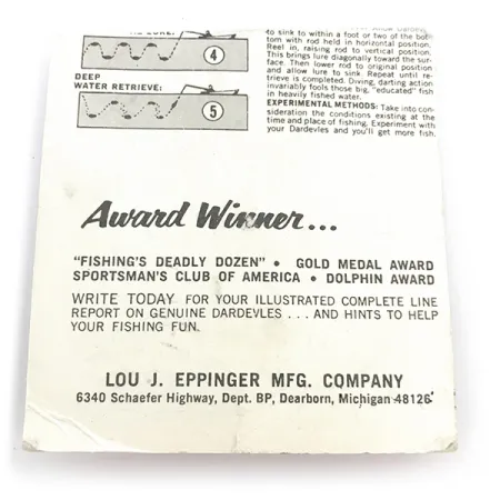 Eppinger Dardevle Midget, 3/16oz Red / White / Nickel fishing spoon #6905