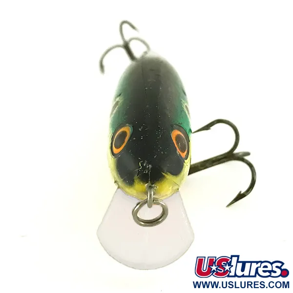 Vintage  Heddon  Excalibur Shallow Runner Bill Dance Swim N Image, 2/5oz Gold / Green fishing lure #6906