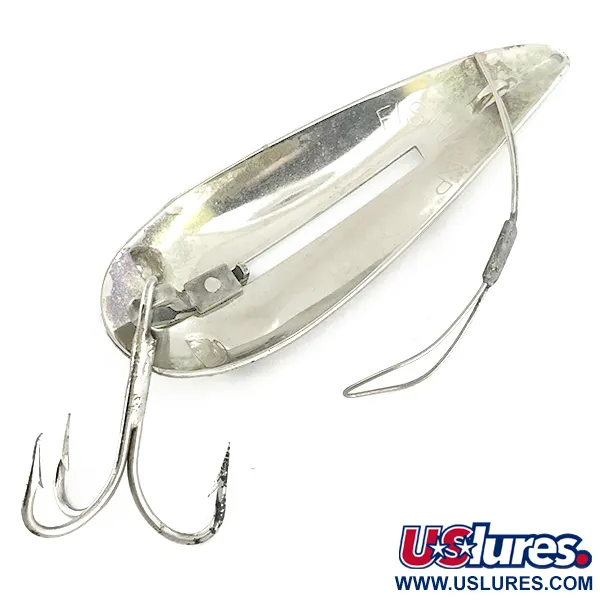 Vintage  Weedless Bait  Weedless Larson Bait Fishtrap, 3/5oz Nickel fishing spoon #6909