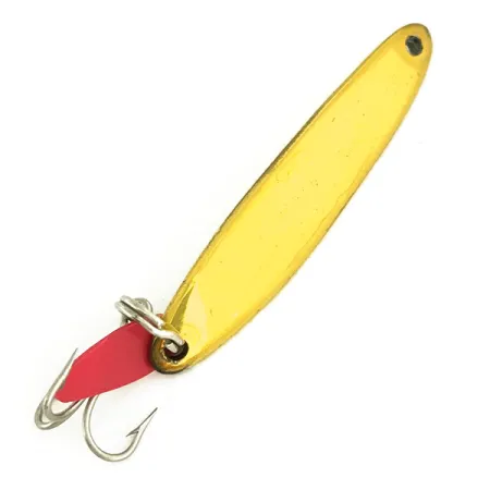 Vintage Bay de Noc Swedish pimple, 3/16oz Gold fishing spoon #6911