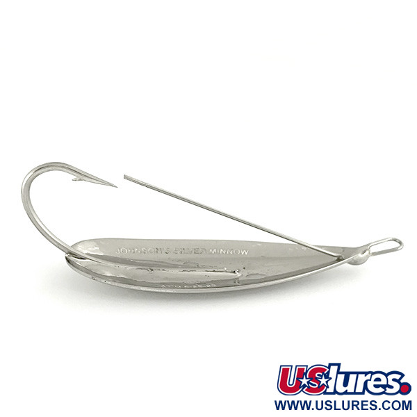 Vintage   Weedless Johnson Silver Minnow, 1/2oz Nickel fishing spoon #6913