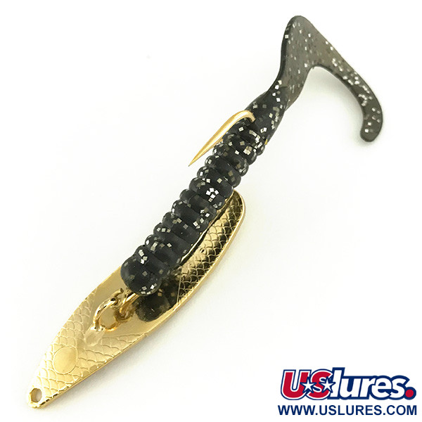 Vintage   Mepps Timber Doodle 0, 1/4oz Gold / Black fishing spoon #6915